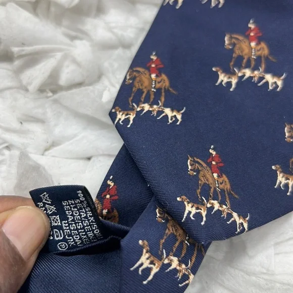 Polo Ralph Lauren Polo Pony Silk Tie Men’s Size 56” X 3” Made In Italy